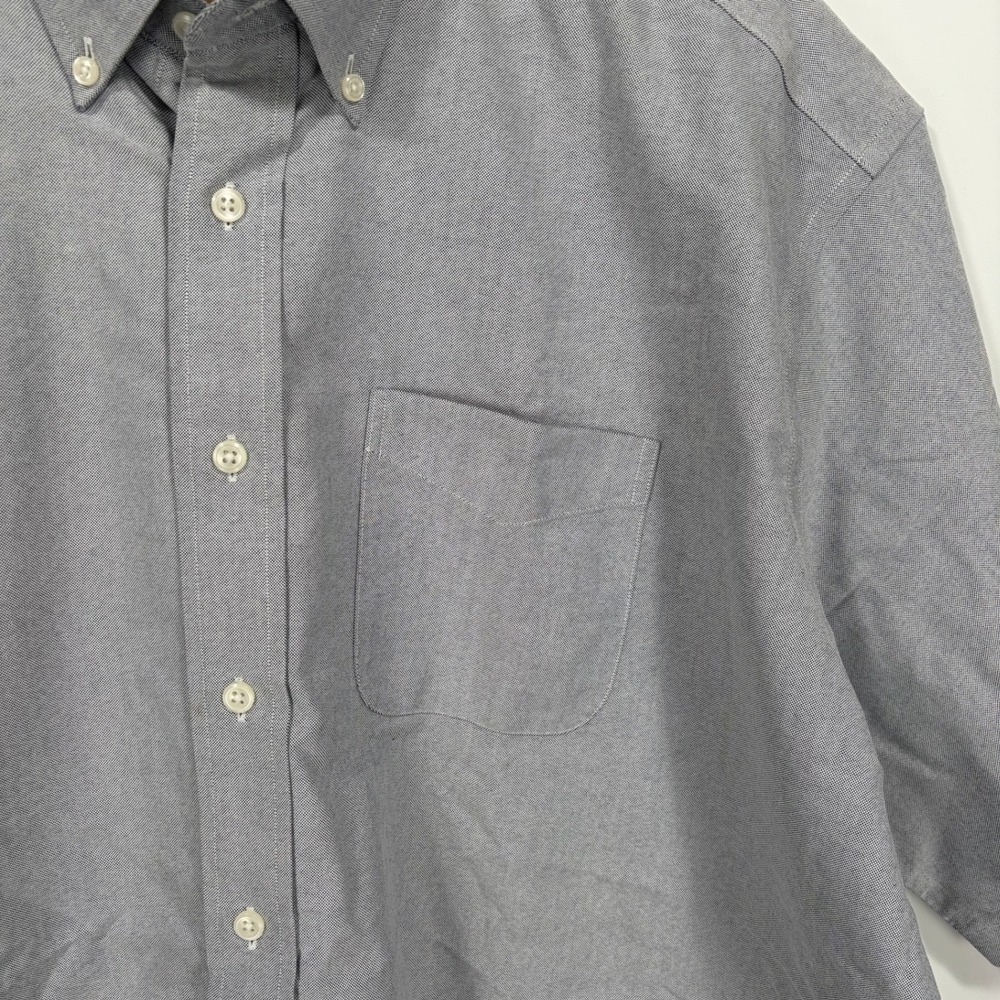 LL Bean Wrinkle Free Short Sleeve Button Down Shirt Men Size 18 Traditional Fit - Picture 5 of 10